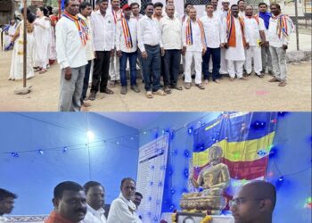 भगवान गौतम बुद्ध पौर्णिमेनिमित्त बुद्ध विहार लोकार्पण बुद्धमूर्ती स्थापना सोहळा मोठ्या उत्साहात संपन्न झाला