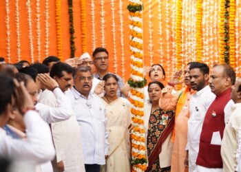 प्रजासत्ताक दिनानिमित्त भाजपा प्रदेश कार्यालयात ध्वजवंदन