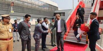 सेशेल्स प्रजासत्ताकचे राष्ट्रपती डॉ. पॅट्रिक हर्मिनी यांचे मुंबई येथे आगमन